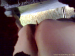 A woman pees and poops on the floor. Too bad she filmed it upside down!